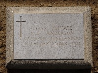 Struma Military Cemetery - Anderson, Robert